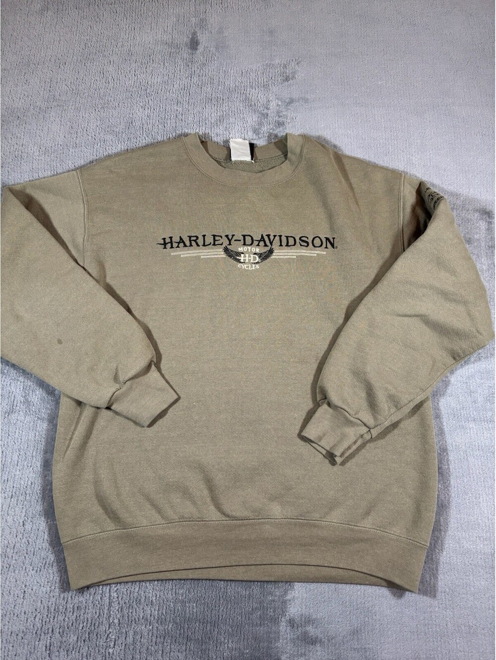 Harley Davidson Sweatshirt Mens M Greenville SC Embroidery Vintage Biker